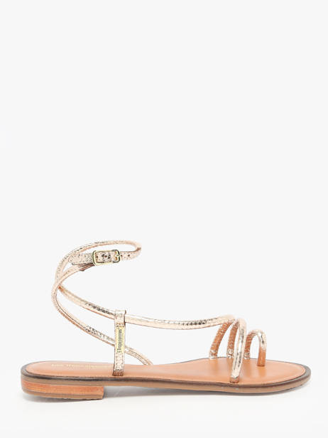 Flip Flops Hatrio In Leather Les tropeziennes Gold women HATRIO