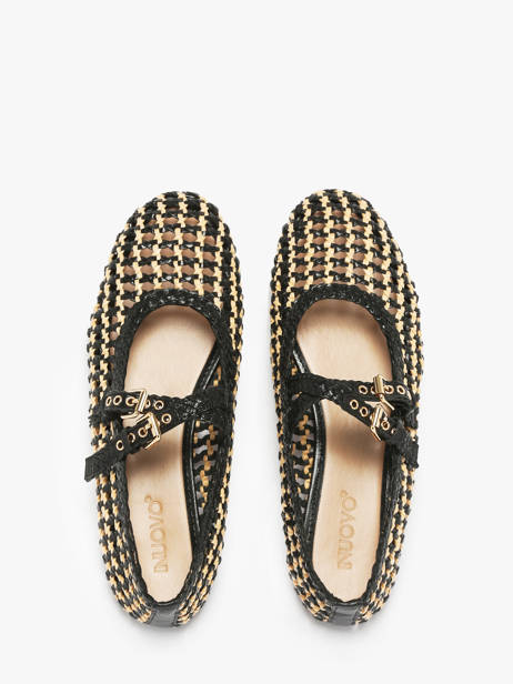 Ballerines Avec Brides En Cuir Inuovo Noir women D47001 vue secondaire 3