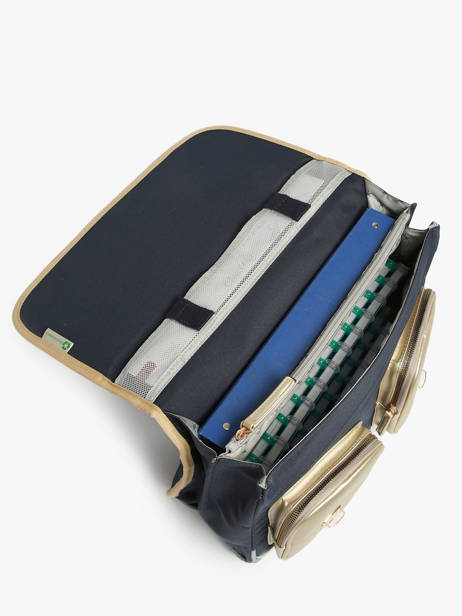 Cartable Enfant 2 Compartiments Cameleon Bleu vintage fantasy CA38 vue secondaire 3