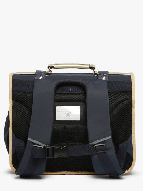 Cartable Enfant 2 Compartiments Cameleon Bleu vintage fantasy CA38 vue secondaire 4