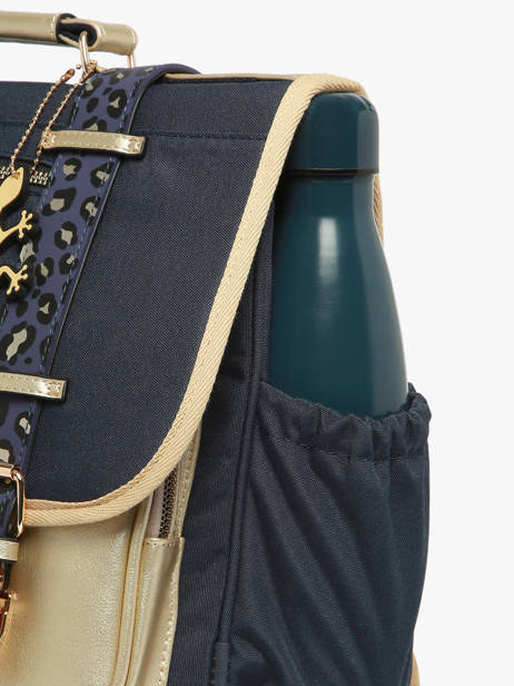 Cartable Enfant 2 Compartiments Cameleon Bleu vintage fantasy CA38 vue secondaire 5