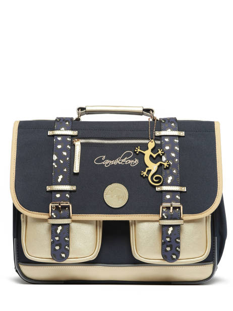 Cartable Enfant 2 Compartiments Cameleon Bleu vintage fantasy CA38 vue secondaire 7