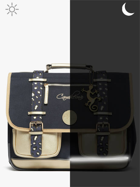 Cartable Enfant 2 Compartiments Cameleon Bleu vintage fantasy CA38 vue secondaire 8