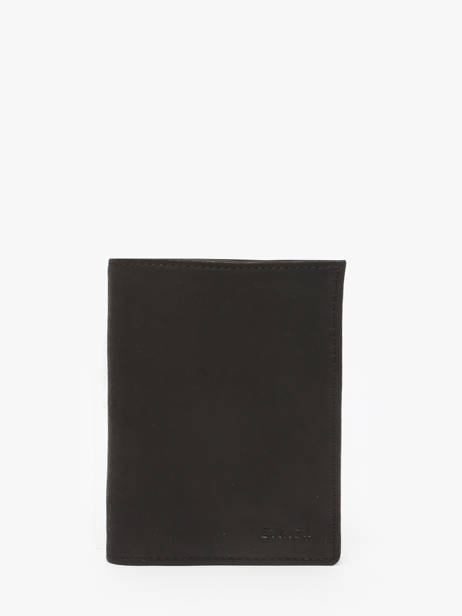 Leather Wallet Oil Etrier Black oil EOIL241
