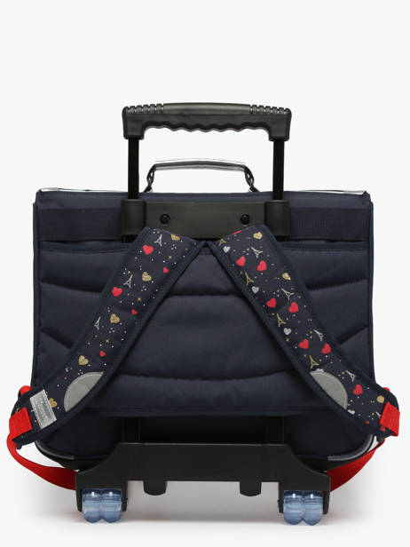 2-compartment Wheeled Satchel Tann's Blue les fantaisies f 43321 other view 4