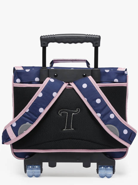 2-compartment Wheeled Satchel Tann's Blue les fantaisies f 42325 other view 4