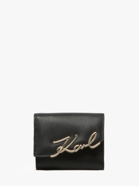 Portefeuille Cuir Karl lagerfeld Noir k signature A3W32019
