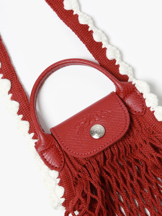 Longchamp Le pliage filet crochet Messenger bag Red