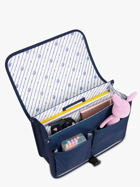 Cartable 2 Compartiments Cabaia Bleu school M vue secondaire 3