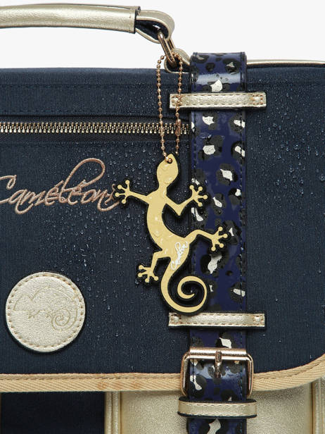 Cartable Enfant 2 Compartiments Cameleon Bleu vintage fantasy CA38 vue secondaire 6