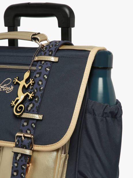 Wheeled Schoolbag For Kids 2 Compartments Cameleon Blue vintage fantasy CR38 other view 6