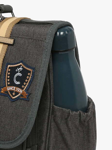 Satchel For Kids 3 Compartments Cameleon Gray vintage urban CA41 other view 5