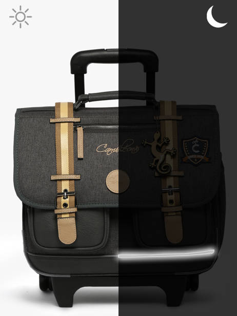 Wheeled Schoolbag For Kids 2 Compartments Cameleon Gray vintage urban CR38 other view 9