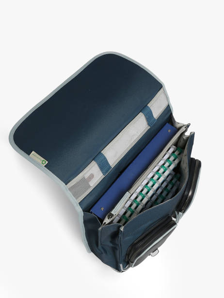 Cartable à Roulettes Enfant 2 Compartiments Cameleon Bleu vintage urban CR38 vue secondaire 3