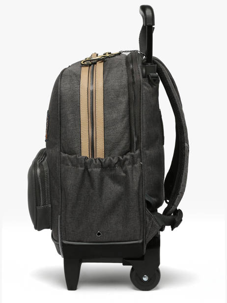 Sac A Dos à Roulettes 2 Compartiments Cameleon Gris vintage urban SR40 vue secondaire 1