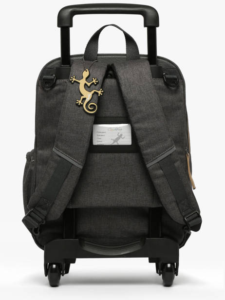 Sac A Dos à Roulettes 2 Compartiments Cameleon Gris vintage urban SR40 vue secondaire 3