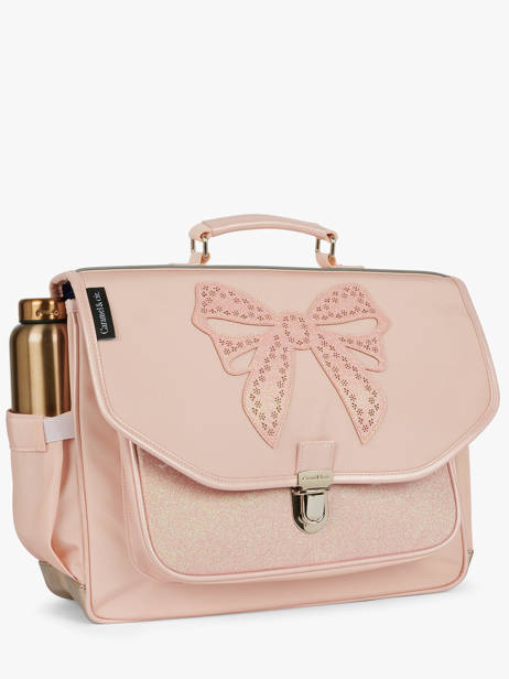 2-compartment Satchel Caramel et cie Pink boheme FI other view 2