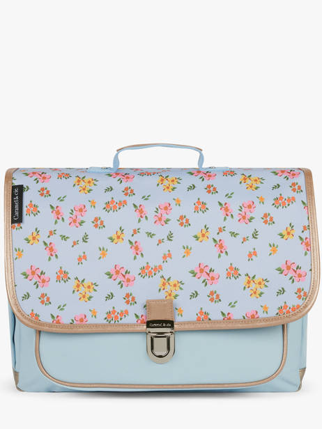 2-compartment Satchel Caramel et cie Blue boheme FI