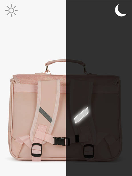 1 Compartment Satchel Caramel et cie Pink boheme FI other view 5