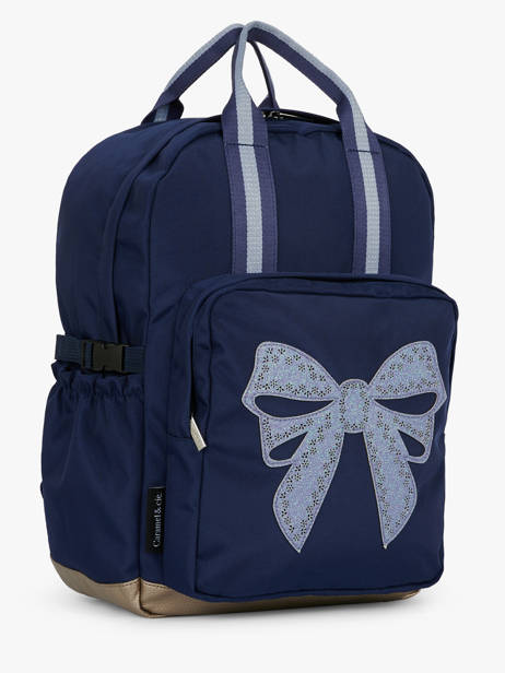 1 Compartment Backpack Caramel et cie Blue boheme FI other view 2