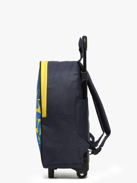 Sac A Dos à Roulettes 1 Compartiment Pokemon Bleu pikachu eclair 25IK204F vue secondaire 2