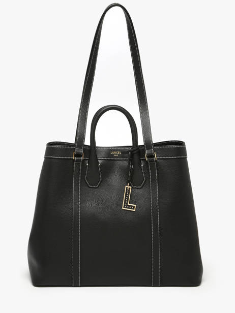 Cabas Belleville Cuir Lancel Noir belleville A13738 vue secondaire 2