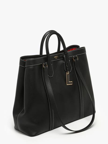 Cabas Belleville Cuir Lancel Noir belleville A13738 vue secondaire 3
