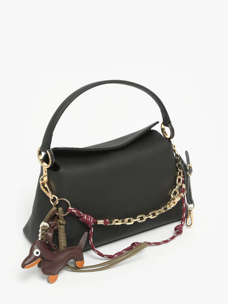 Double Teckel Bag Charm Viamailbag Brown long charm L other view 1