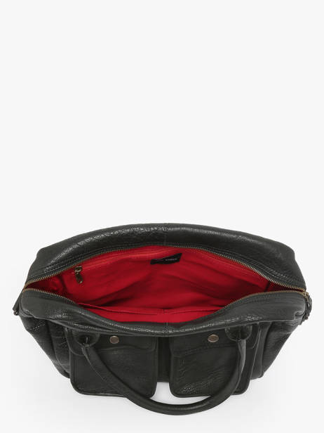 Sac Le Dandy A4 Cuir Paul marius Noir vintage S vue secondaire 3