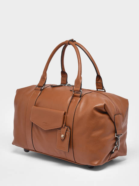 Cabin Duffle Bag Flandres In Leather Etrier Brown flandres EFLA991S other view 4