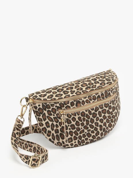 Sac Banane Velvet Leopardo Cuir Milano Beige velvet leopardo VL24091 vue secondaire 2