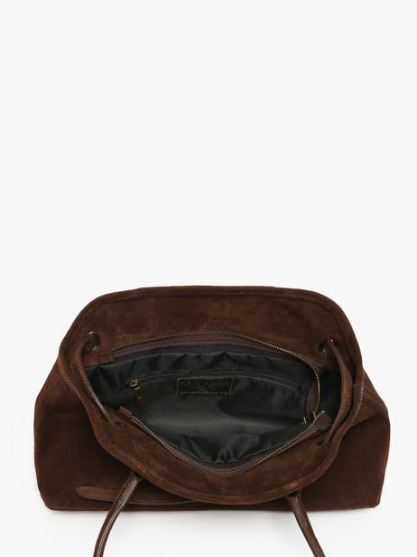 Shoulder Bag Velvet Leather Milano Brown velvet VE260610 other view 3