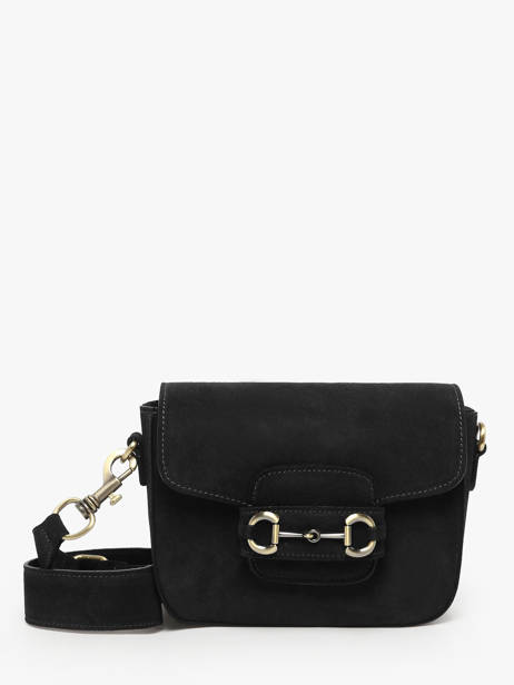 Sac Bandoulière Velvet Cuir Milano Noir velvet VE260611