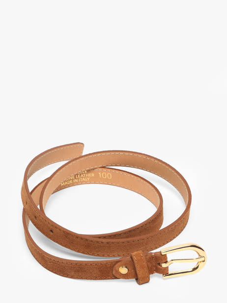 Belt Leather Milano Brown velvet VE25068 other view 2