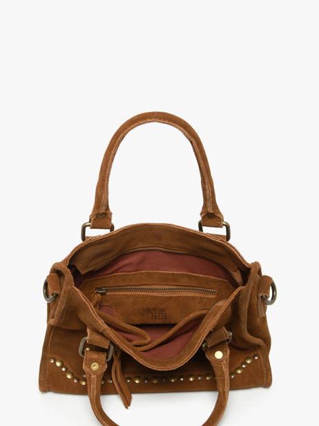 Sac Bandoulière Houston Cuir Basilic pepper Marron houston BHOU72 vue secondaire 3