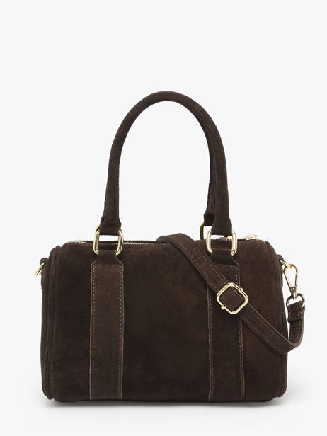 Handbag Velvet Leather Milano Brown velvet VE25066 other view 4