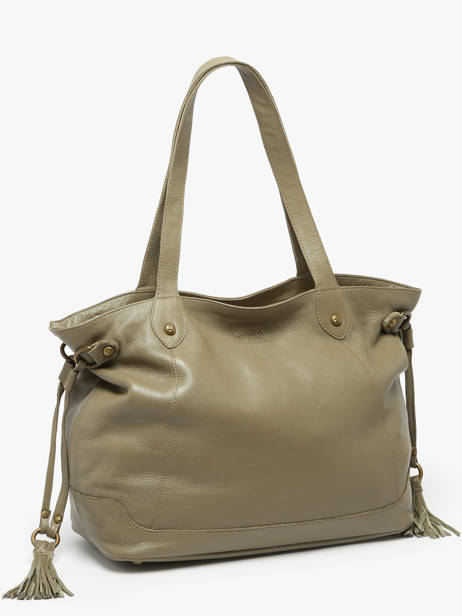 Shoulder Bag Cow A4 Leather Basilic pepper Green cow 155N other view 2