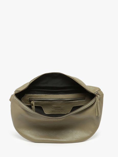 Leather Cow Belt Bag Basilic pepper Green cow BCOW54 other view 3