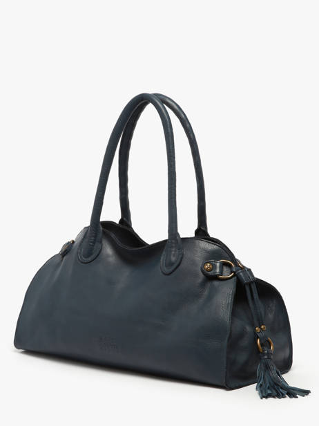 Shoulder Bag Cow Leather Basilic pepper Blue cow BCOW84 other view 2