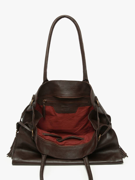 Sac Porté épaule A4 Cow Cuir Basilic pepper Marron cow BCOW85 vue secondaire 3