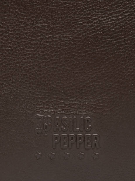 Sac Porté épaule A4 Cow Cuir Basilic pepper Marron cow BCOW85 vue secondaire 5