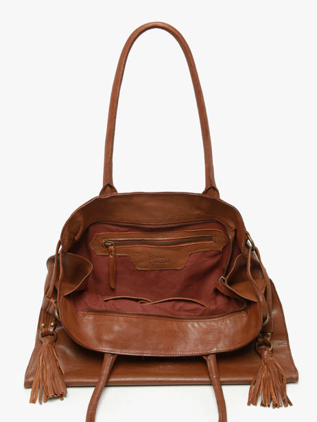 Sac Porté épaule A4 Cow Cuir Basilic pepper Marron cow BCOW85 vue secondaire 3