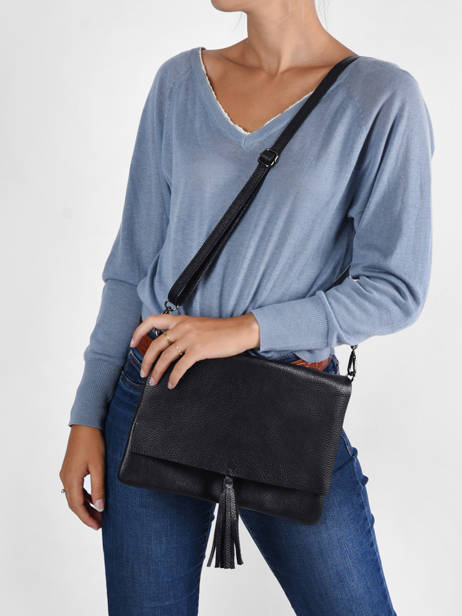 Sac Bandoulière Caviar Cuir Milano Noir caviar CA21062 vue secondaire 1