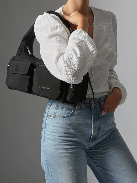 Sac Bandoulière Basic Pocket Polyester Lancaster Noir basic pocket 92 vue secondaire 1