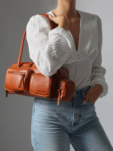 Sac Porté épaule 90's Cuir Paul marius Marron 90's BASSE90S vue secondaire 1