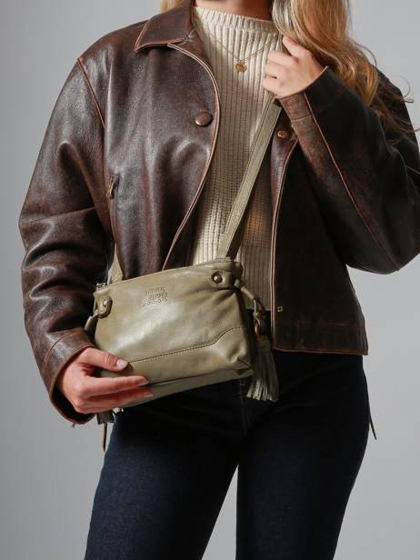 Shoulder Bag Cow Leather Basilic pepper Green cow BCOW82 other view 1