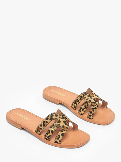 Leather Hadamia Slide Sandals Les tropeziennes Beige women HADAMIA other view 1