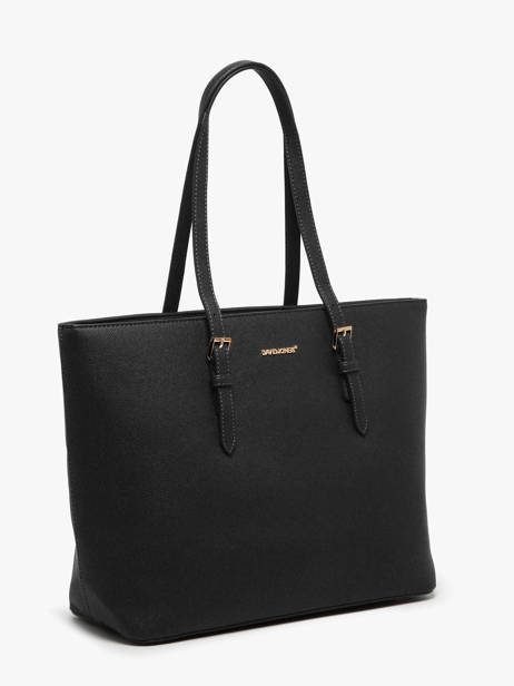 Sac Porté épaule A4 Saffiano David jones Noir saffiano 3 vue secondaire 2