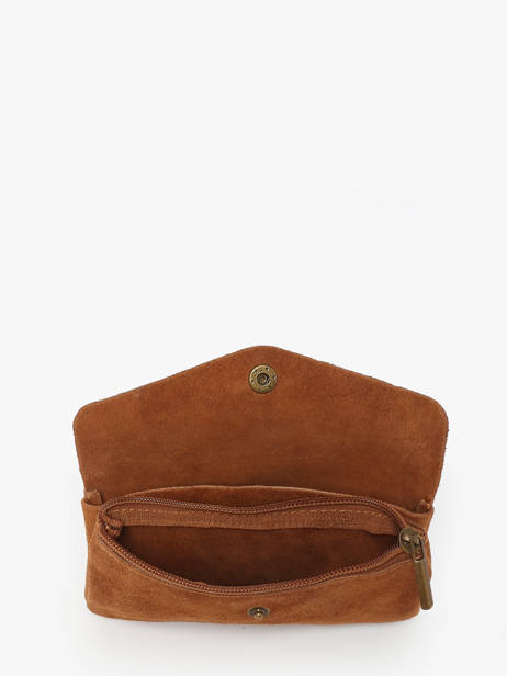 Porte-monnaie Velvet Cuir Milano Marron velvet VE23113 vue secondaire 1