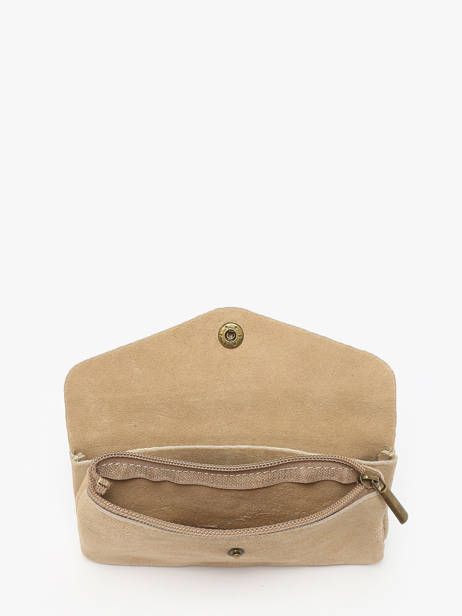 Porte-monnaie Velvet Cuir Milano Beige velvet VE23113 vue secondaire 1